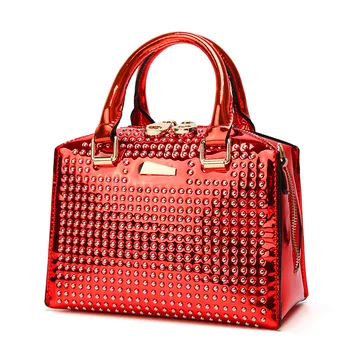 

WILIAMGANU Big Rivet Women Bags PU Leather Fashion Ladies Handbags Flap Female Shoulder Bag Luxury Handbags Women Bags Designer