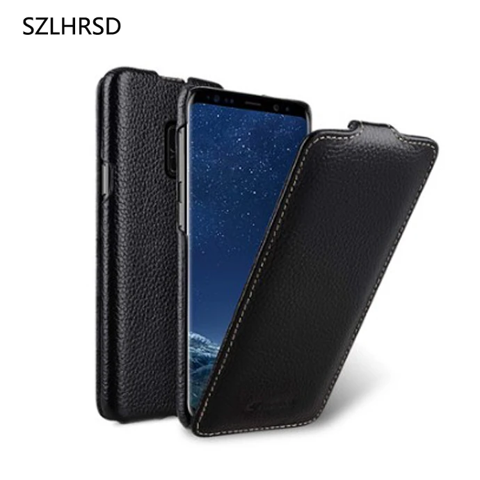 

High Quality Genuine Leather Cover For Samsung Galaxy Note10 Plus Vertical Case Protective cover for Galaxy Note10+ bag