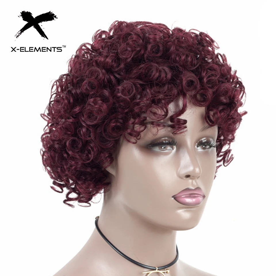 X-Elements волосы малазийские натуральные волосы парики H. OPRAH 8 дюйм(ов) короткие Надувные вьющиеся волосы парики не Реми 100% натуральные волосы