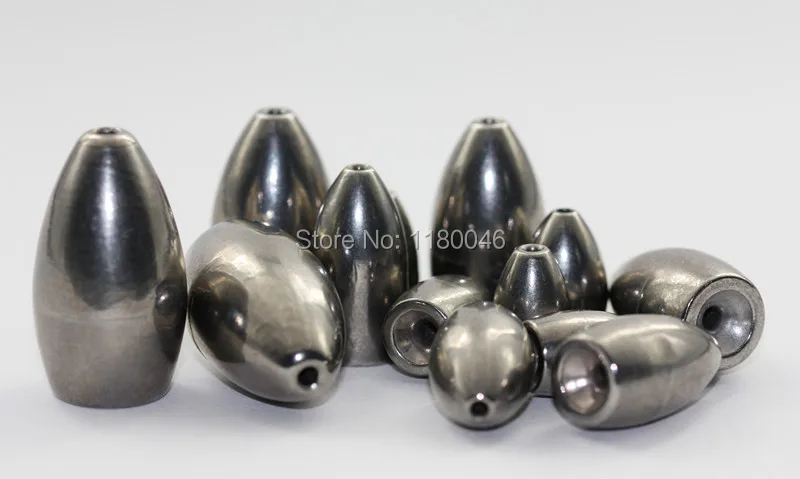 

FANTU Tungsten Bullet Weight Fishing Sinker tungsten flipping weight 10pcs plain color