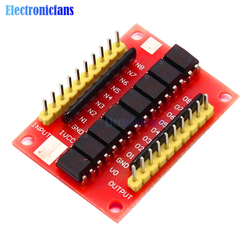 

12V 8 CH Channel Optocoupler Isolation Board High Level Trigger Isolated Module Positive Phase Amplification Plate 50mA