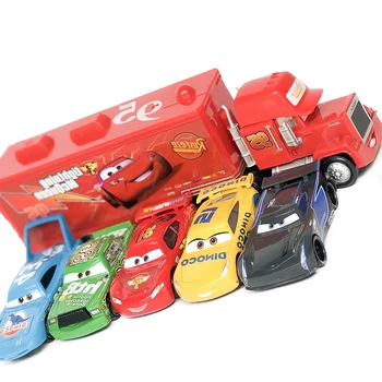 

6PCS SET Disney Pixar Cars 3 2 1 Diecast McQueen Jackson Diecast Metal Alloy Model Cars Disney Car 1:55 Toy Kids Best Gift
