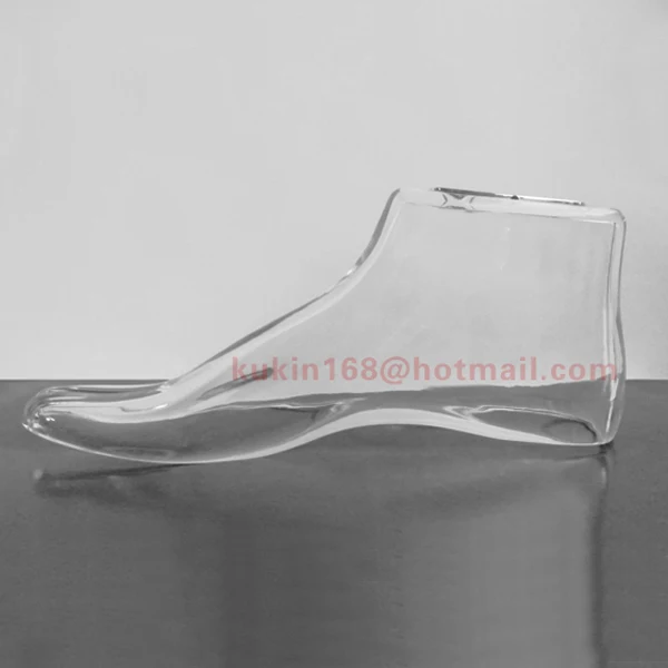 

Sandals display mannequin foot, Transparent shoes form