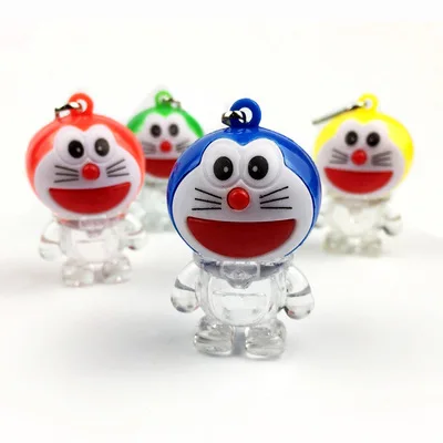 

LED Flash Cute Jingle Cat Keychain Cartoon Doll Toy Pendant Light Luminous Small Gift Fashion Accessories Key Ring