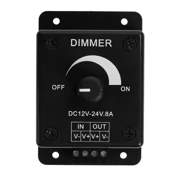 

NEW LED Dimmer Switch 12V 24V 8A Adjustable Brightness Light Strip Dimmer Switch Lamp Brightness Light Power Supply Controller