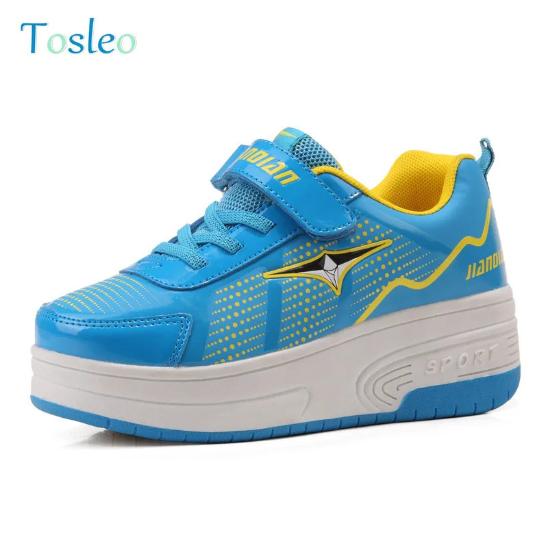 

Kids Glowing Sneakers Two Wheels Roller Skate Shoes Sports Luminous Children Shoes Double Wheel Kids Causal Shoes 28-40