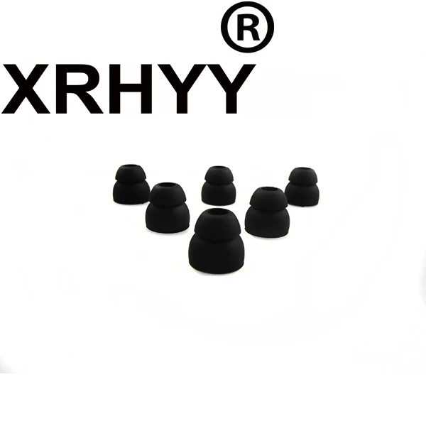 XRHYY, 3 пары, черные силиконовые наушники с двойным фланцем, наушники 5 мм для Beats Powerbeats 2, беспроводные наушники Sennheiser IE6 IE7 IE8