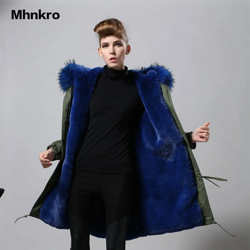 Lakeblue цвет толщина искусственный мех подкладка Mr MRS одежда длинный стиль оптовая