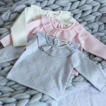 Свитер для мальчиков и девочек, детский вязаный свитер, хлопок, мягкие милые свитера для маленьких девочек