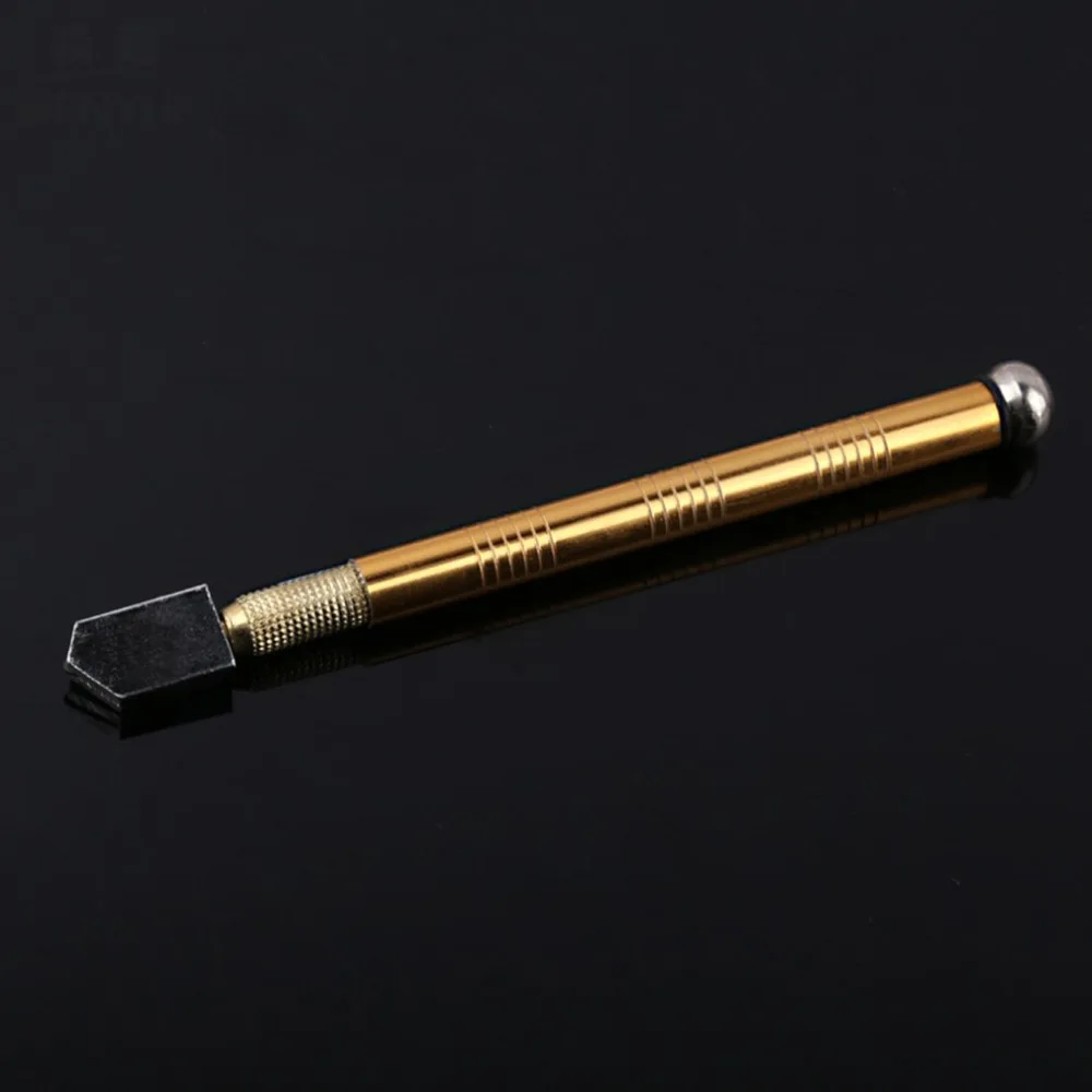 Профессиональная металлическая ручка из стального стекла со стразами самосмазывающая подача масла заостренный стеклянный резак для резки ремесло остекление инструмент