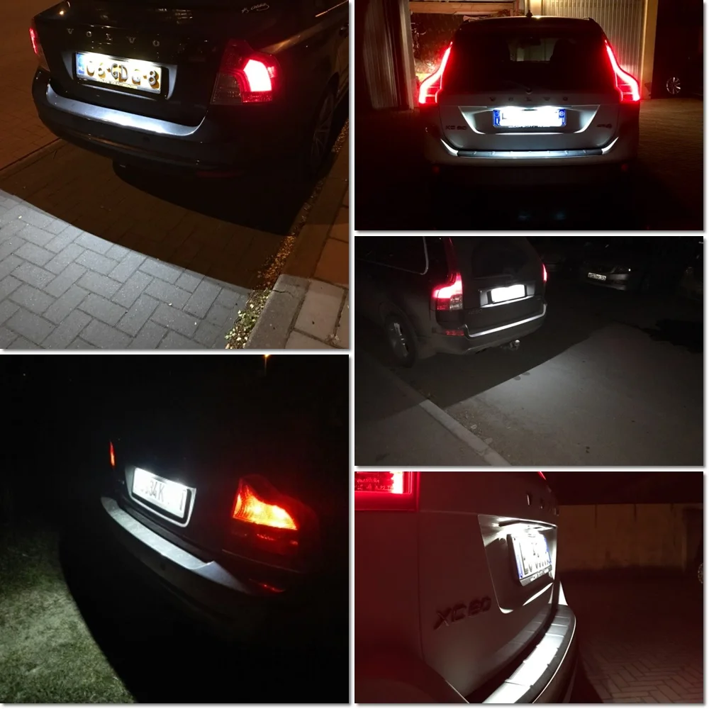 2 шт. Canbus светодиодный номерной знак светильник для Volvo S80 XC90 S40 V60 XC60 S60 C70 V50 XC70 V70