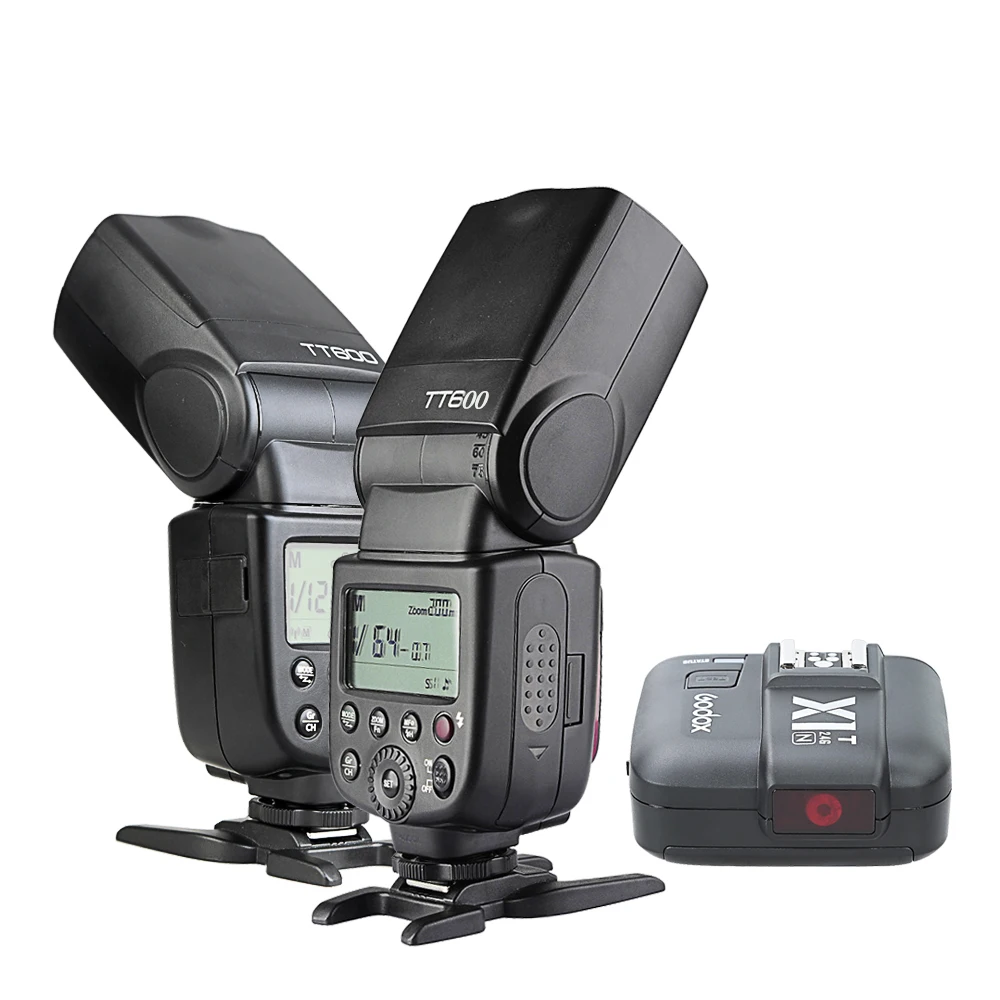 2 шт. Godox TT600 TT600S 2,4G Беспроводная камера Вспышка Speedlite+ X1T-N/C/S/F/O передатчик для Nikon Canon sony Fuji Olympus