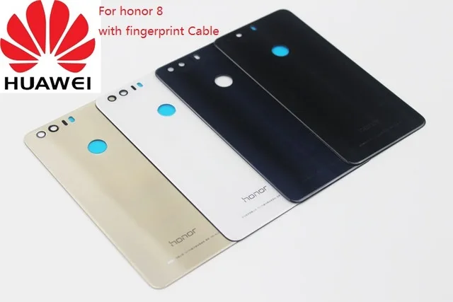 

Original Battery Cover for HUAWEI Honor 8 , Back Door Replacement 3D Glass Case with Fingerprint Flex Cable,Adhesive sticker