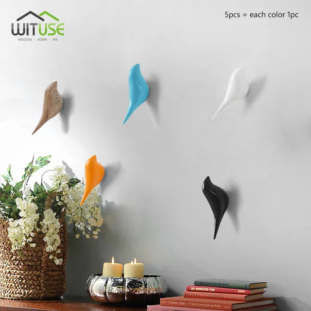 Buy 13x4x4cm Cute Birds Shaped Resin Hook Behind Door