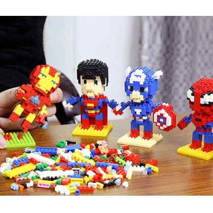 

Avengers 4 Small particles Block Spider Man Captain America Iron Man Hulk Thor Batman Venom Building Blocks Bricks Boy Toys B509
