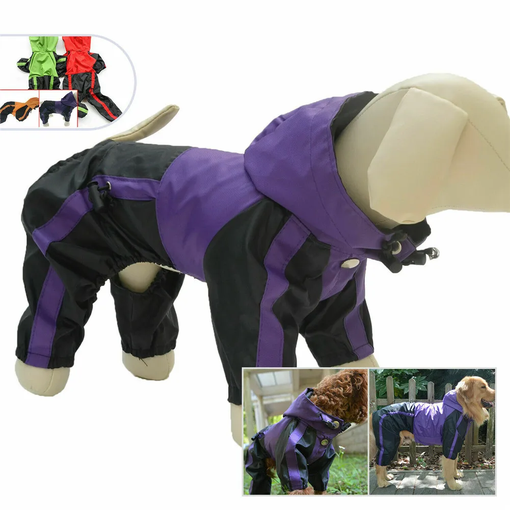 

Pet Dog Clothes Rain Snow Coats Waterproof Raincoats 4 Legs Raincoat for Small Medium Large Dogs LBShipping