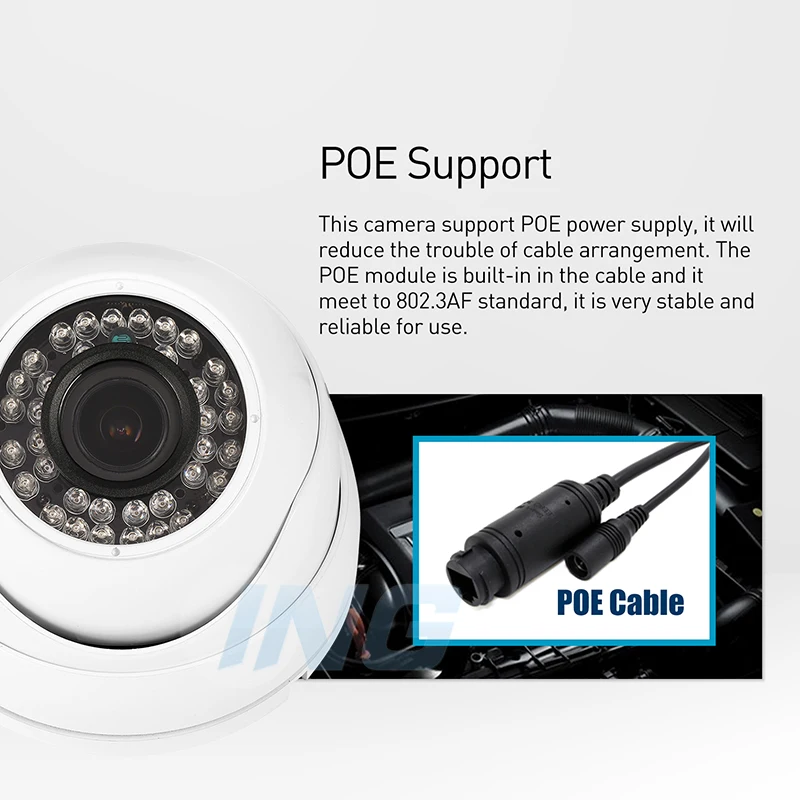 Водонепроницаемая POE 1080P Автоматическая 4 кратная моторизованная IP камера с зумом