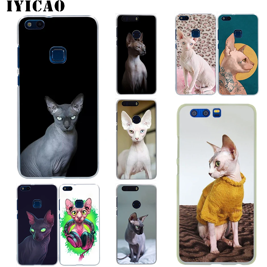 

IYICAO Sphinx Cat Hard Case for Huawei Honor 6A 6C 7A 7C 7X 8 8X 9 10 20 9X Lite Pro Honor Play Note 10 View 20