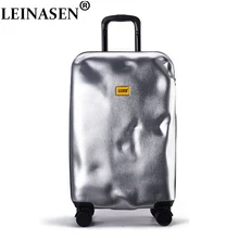 Rolling Spinner Luggage travel suitcase Women Trolley case with Wheels 20inch boarding Carry On Travel Bag Trunk Retro suitcase letrend korean trolley cute pink suitcase wheels cosmetic case women vintage leather travel bag retro password box cabin luggage