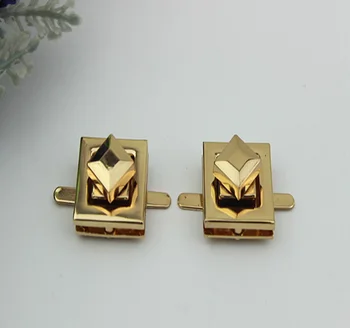 

100pcs/lot Luggage hardware accessories golden die casting twist lock twist lock triangle lock bag lock Hardware accessories