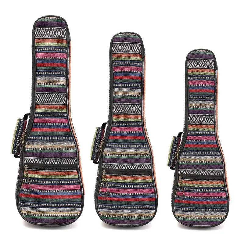 21 23 26 Inch Double Strap Hand Folk Canvas Ukulele Carry Bag Cotton