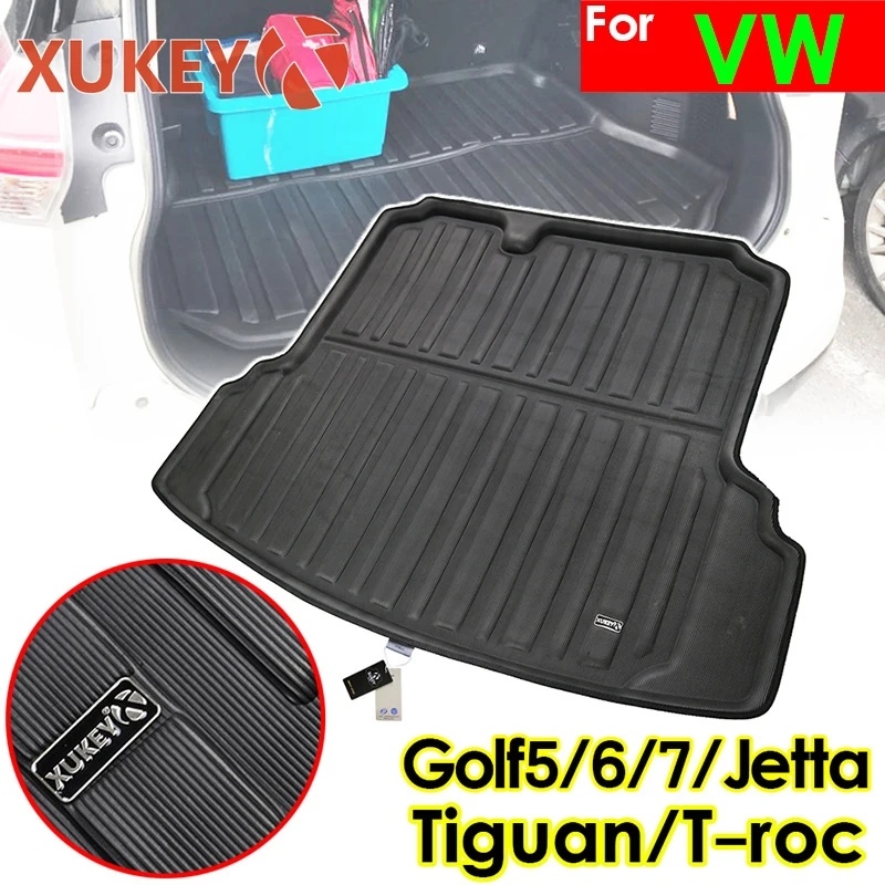 XUKEY для VW Jetta Golf GTI 5 6 7 MK7 R R32 Rabbit Tiguan MK1 Touran T-roc TROC багажника коврик лоток