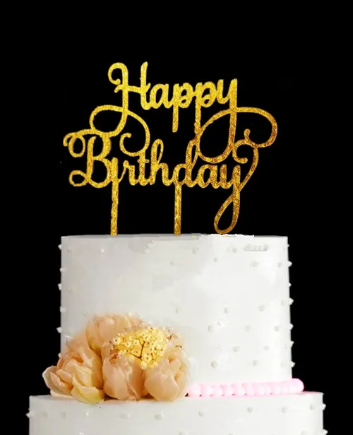 birthday decoration happy birthday bling bling gold silver cake birthday decoration happy birthday bling bling gold silver cake toppers acrylic birthday cake topper baby free shipping in cake decorating supplies from