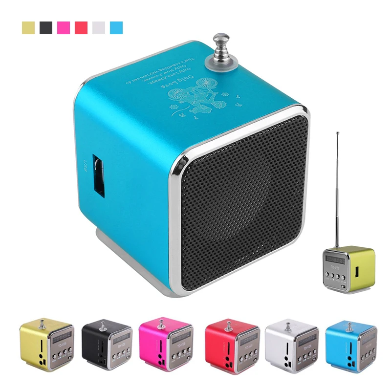 Micro Portable USB Mini Stereo Super Bass Speaker LCD screen TF card FM Radio Mini Speakers for