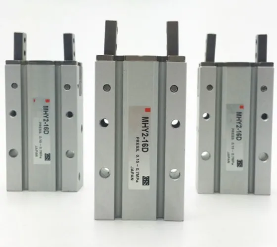 

HFY MHY2 10D 16D 20D 25D Double Acting Pneumatic Gripper SMC Y Type 180 Degree Angular Style Aluminium Clamps Bore 10-25mm