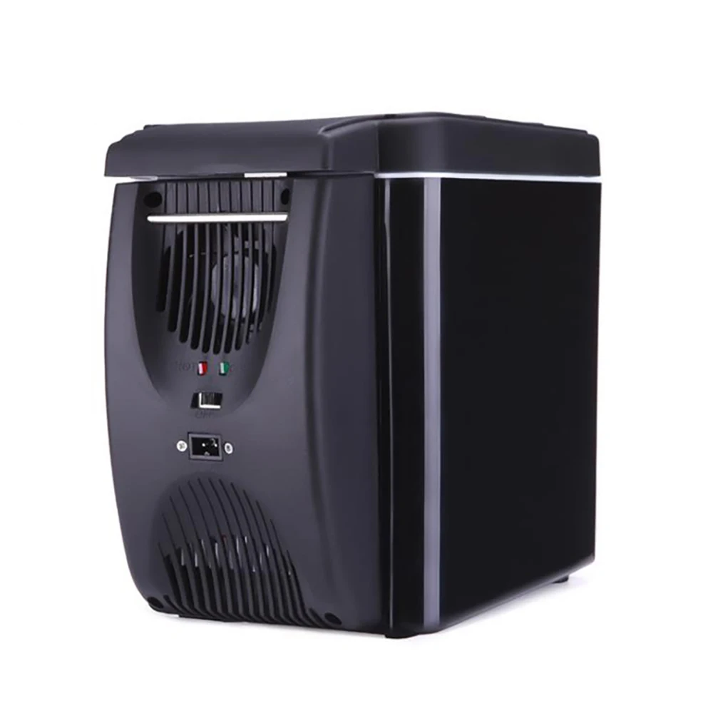  2 In 1 6L Mini Fridge Car Cans Beer Cooler Eletric Portable Desktop Heater Geladeira Cars Home Camp