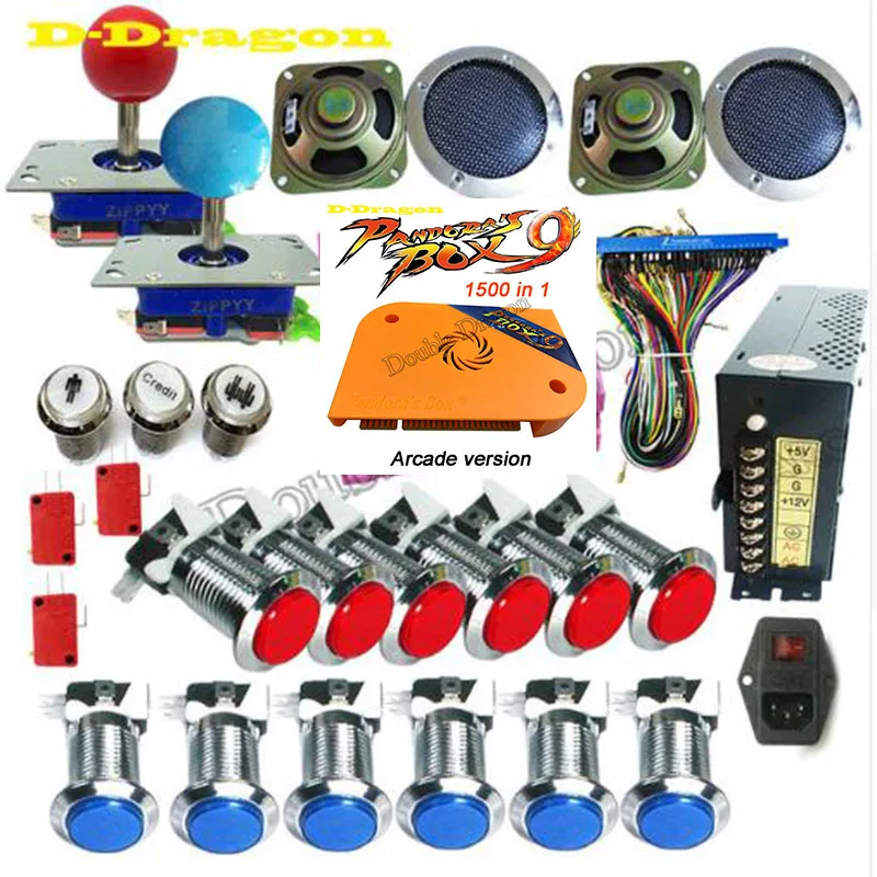 Pandora Box 4S DIY Arcade Bundles Kits Parts With Power Supply Jamma Harness Joystick Push Button Upgrade to box 9 1500 for free Pandora Box 4S DIY Arcade Bundles Kits Parts With Power Supply Jamma Harness Joystick Push Button Upgrade to box 9 1500 for free