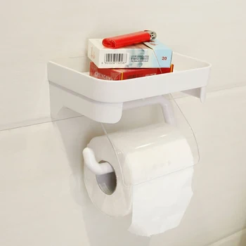 

Towel rack bathroom plastic paper holder mobile phone rack strong punch-free bathroom toilet waterproof LO42410