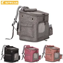 RFWCAK кошка переноска Экстра большой емкости рюкзак для питомца, собаки воздухопроницаемая переноска для питомцев для путешествий портативный сумка на плечо