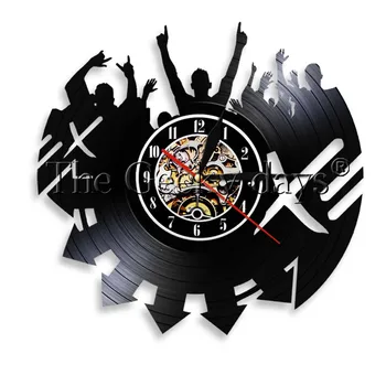 

1Piece Rock Music Concert Vinyl Record Wall Clock Personalised Wall Lamp Vinyl Clock Handmade Gift For Rock Music Lover