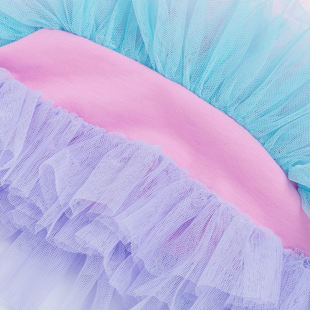 Новинка летняя юбка для девочек детская пачка кружевная сетчатая Pettiskirt