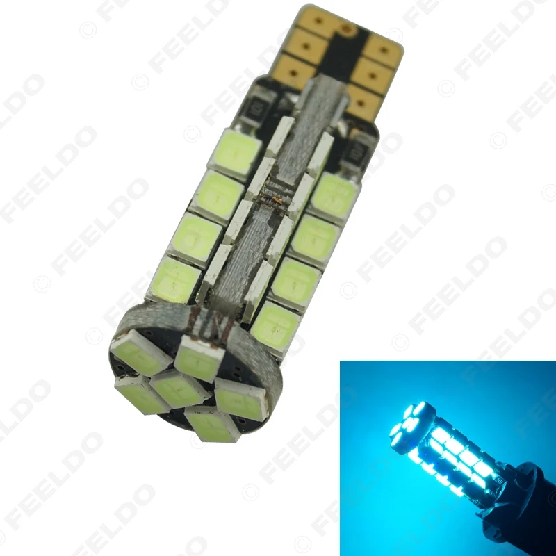 FEELDO для выведения токсинов, 40 шт 7-Цвет T10 2835 30SMD Canbus Error Free светодиодный индикатор автомобиля двери боковой габаритный фонарь# HQ1302