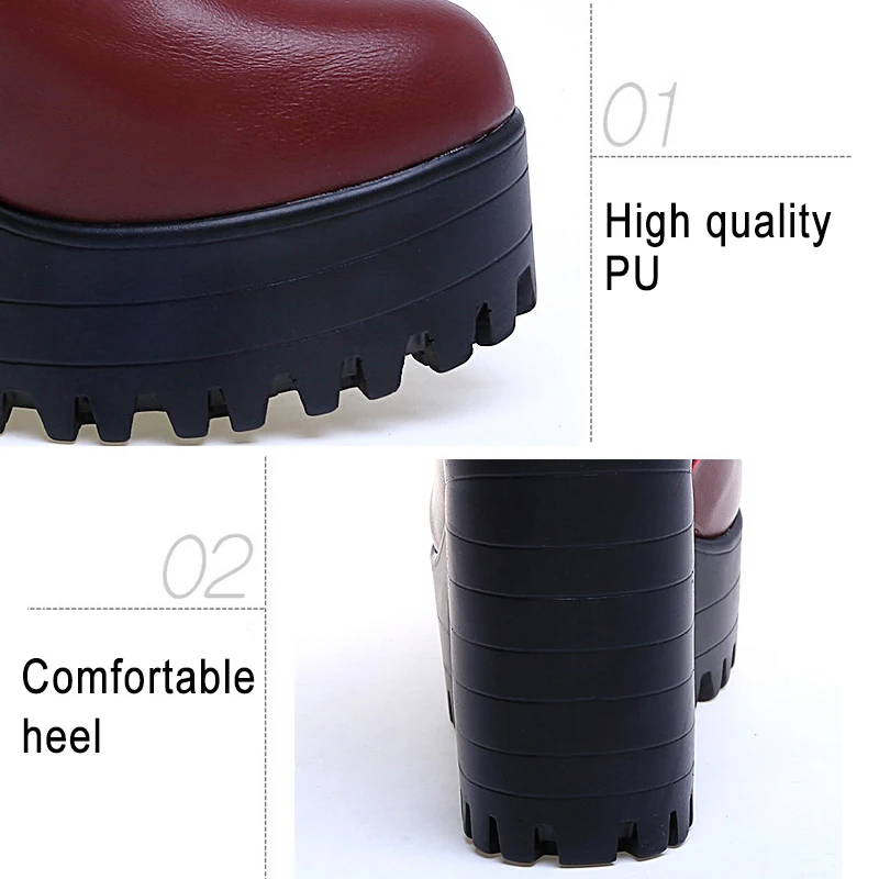 LAKESHI/женские ботинки Модные ботильоны на платформе Zapatos Mujer Ботинки из
