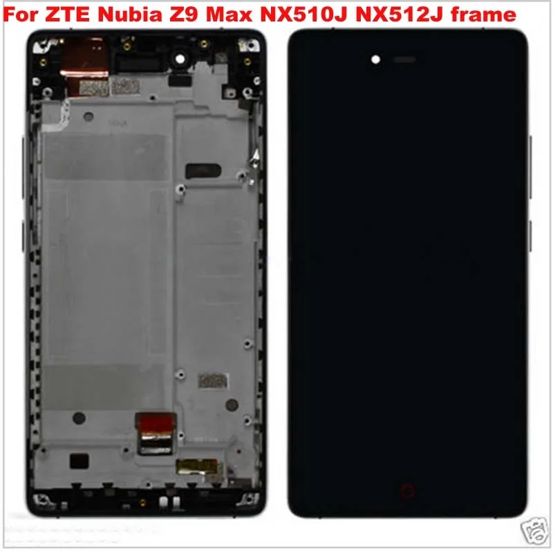 

For ZTE Nubia Z9 Max NX510J NX512J Black LCD Display Screen Panel Monitor + Digitizer Touch Screen Sensor Assembly with Frame