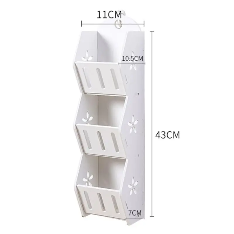 

Storage Rack Shelf Wall Mounted Hang Cleaning Tools Holder Vertycal Type 3-Layer Organizer For Shower Bathroom Home qiang