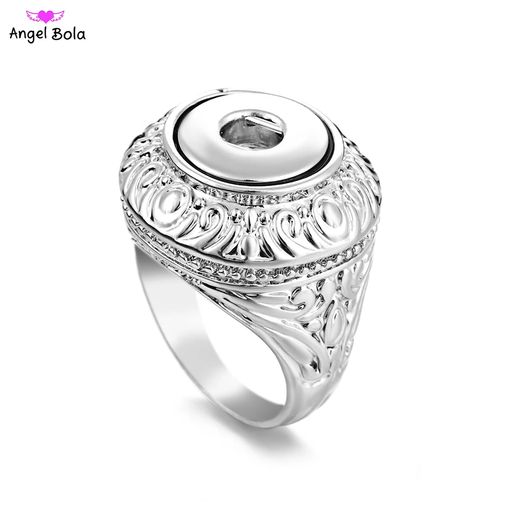 

Pryme 12mm New Charm Design Jewelry Interchangeable Snap Button Fashion alloy Rings for Women and Man J004