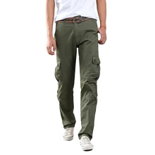 Мужские армейские длинные брюки армейские хлопковые военные брюки карго однотонные камуфляжные брюки 4 цвета размер 32-38 свободные больше карманов сафари бой