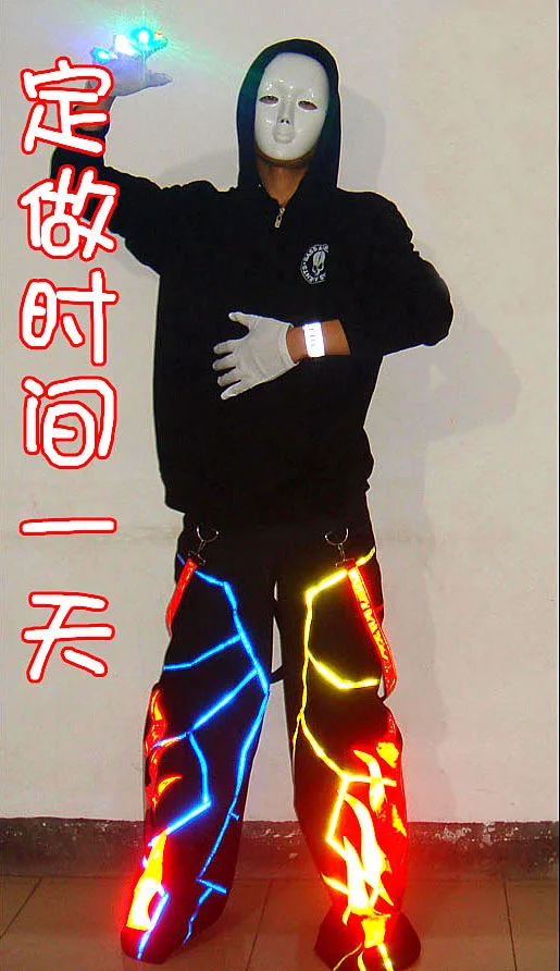 Melbourne Shuffle Pants Fluorescence Raver Ore Fire Techno Hardstyle Tanz Hose DJ PHAT Trousers