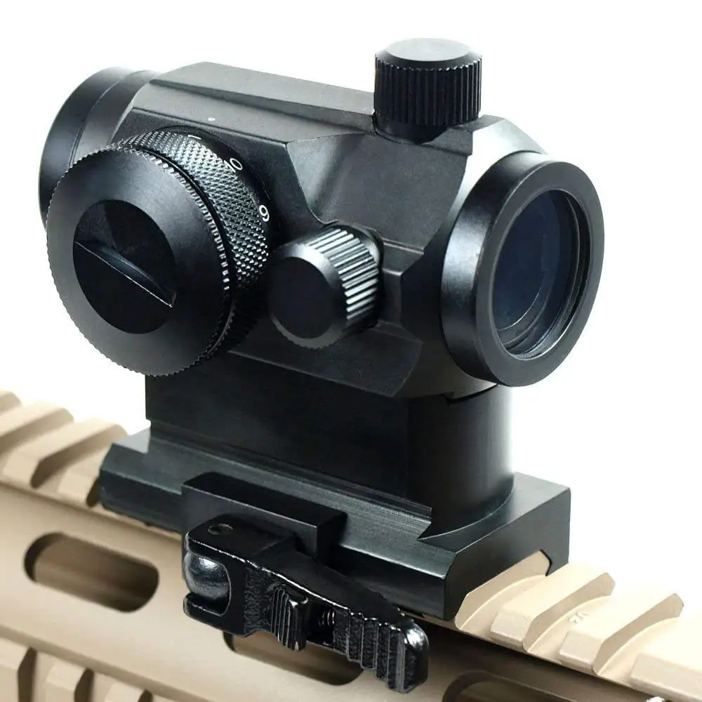 Тактический Rifescope боковая иллюминация Электро Зеленый и красный точечный прицел с Quick Release Red Dot прицела для охоты - изображение