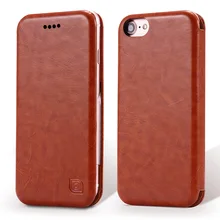 Luxury Slim Leather Case For iPhone 7 Plus Ultra Thin Flip Cover Case For iPhone 6s 6 plus 6plus Original Phone Case Women