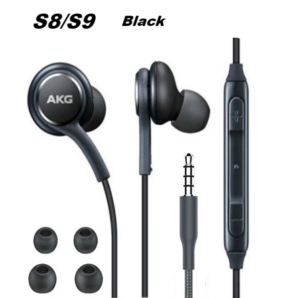 S8 S9 black no box AKG Наушники EO IG955 3,5 мм в уши проводной микрофон Регулятор громкости гарнитура для Samsung Galaxy S10 S9 S8 S7 S6 huawei xiaomi смартфон - Цвет: S8 S9 black no box