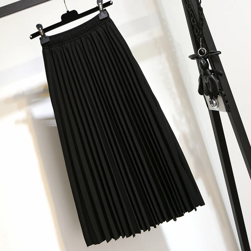 Новые шифоновые плиссированные макс Летние юбки длинные XL-4XL юбки для женщин 8SK018