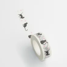 Cat washi tape Cartoon masking tape Creative washi papelaria scrapbooking papeleria washitape school tools kawaii papelaria good morning cartoon washi tape papelaria material escolar masking tape stickers scrapbooking washitape fita japanese stationery