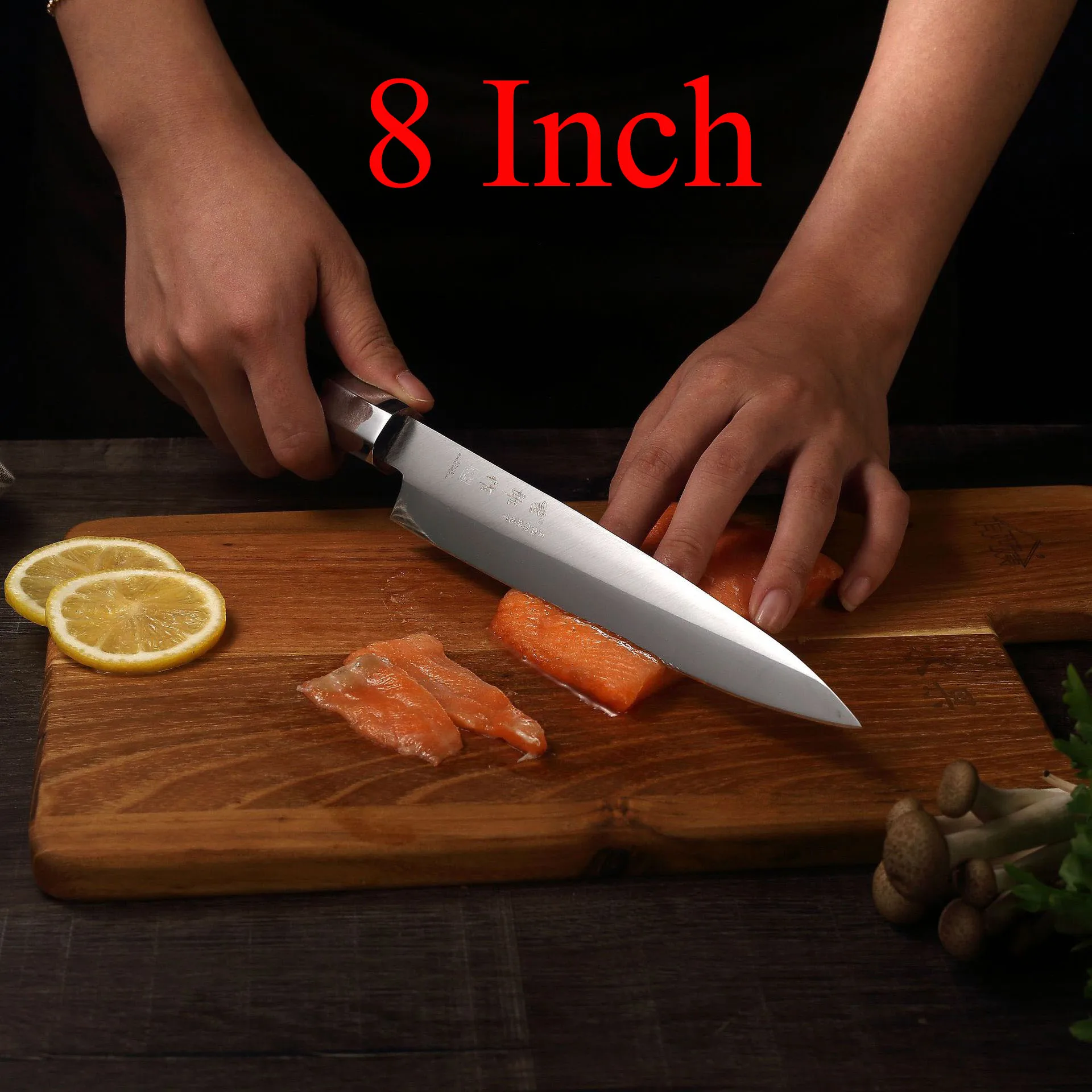 Sashimi нож для суши идеальный нож для резки суши и сашими, рыбное филе и нарезки-очень острый лезвие из нержавеющей стали - Цвет: 8 Inch