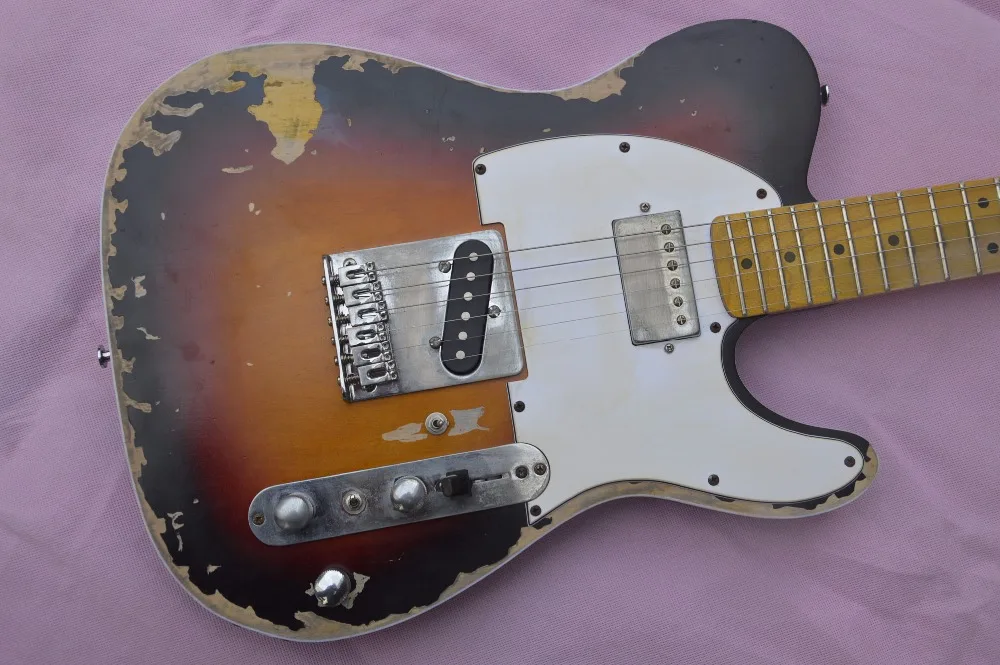 Custom Shop handmade telecast electric guitar, limited version Andy tele, master build relic guitar TL, boom switch, H-S control Custom Shop handmade telecast electric guitar, limited version Andy tele, master build relic guitar TL, boom switch, H-S control