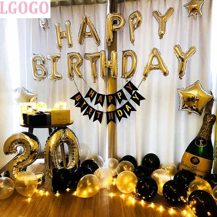 

LGOGO Balloons 18 21 30 40 50 60 Ballon Helium Baloon Birthday 16th 18th 21st 30th 40th 60th Happy Birthday Party Decor Adults